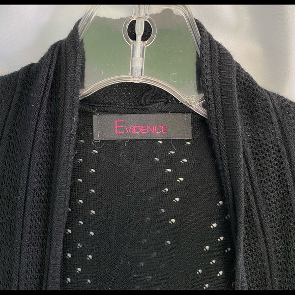 🌷3/$25🌷 Black pointelle knit open front cardigan - Picture 2 of 2